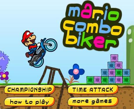play super mario combo biker game 2014
